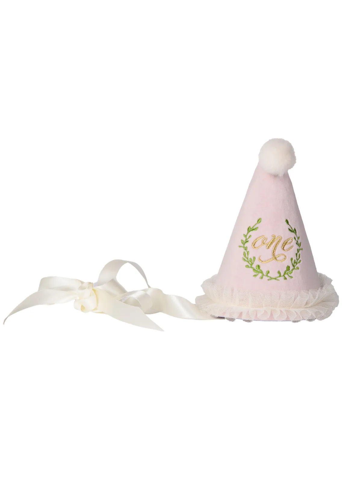 Embroidered Party Hat - Pink
