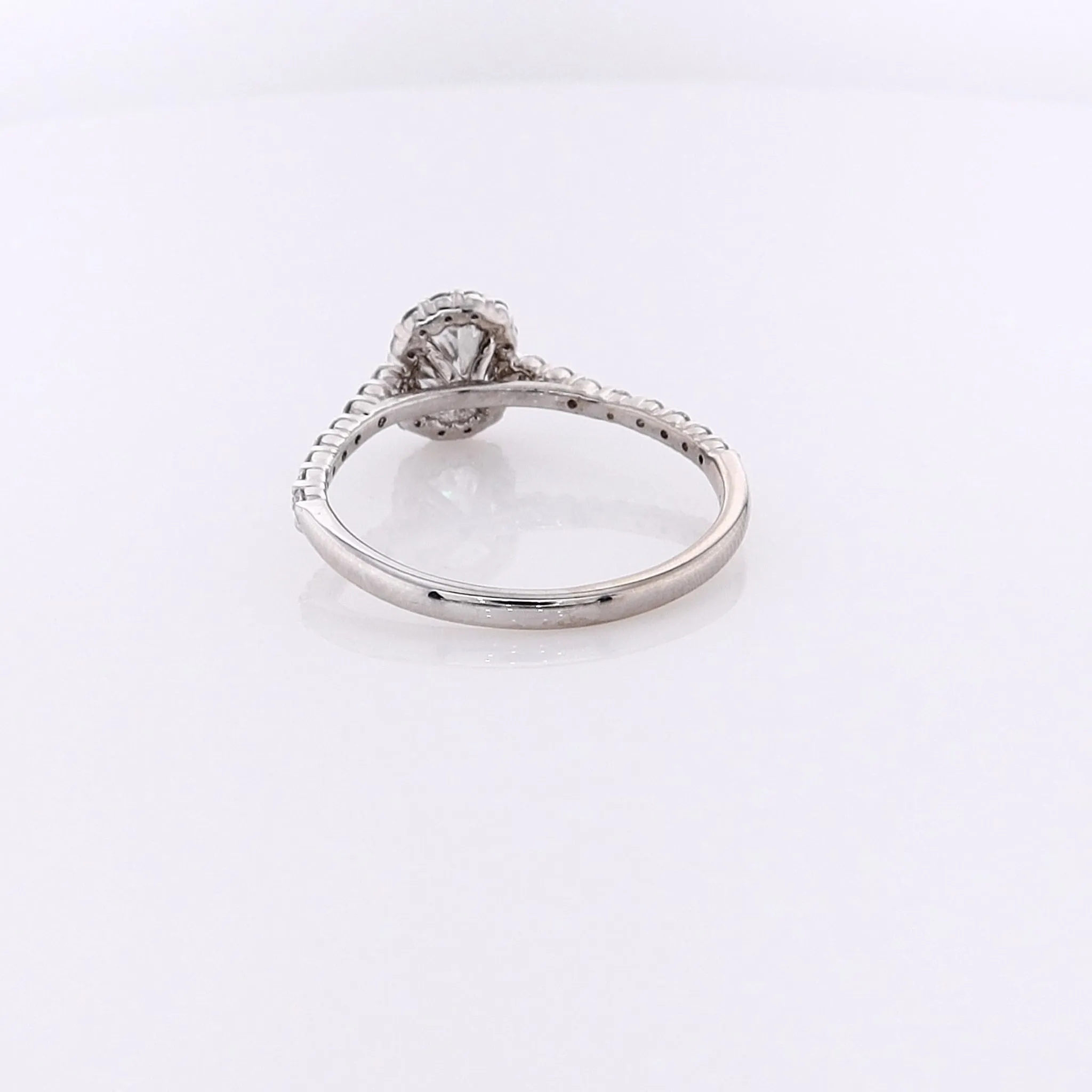 Estate 14 Karat White Gold Diamond Engagement Ring