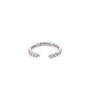 Estate Platinum Open Cuff Design Diamond Band