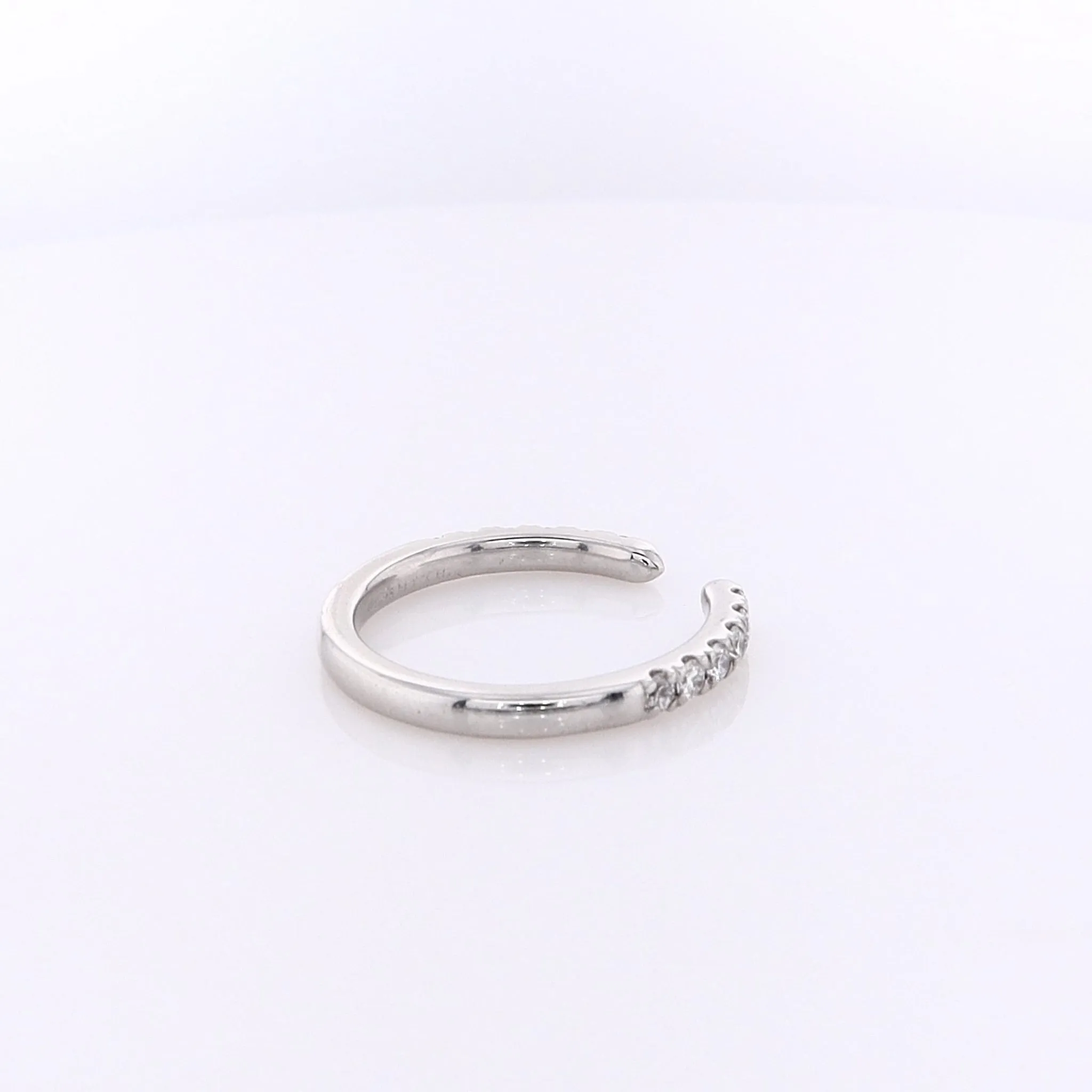 Estate Platinum Open Cuff Design Diamond Band