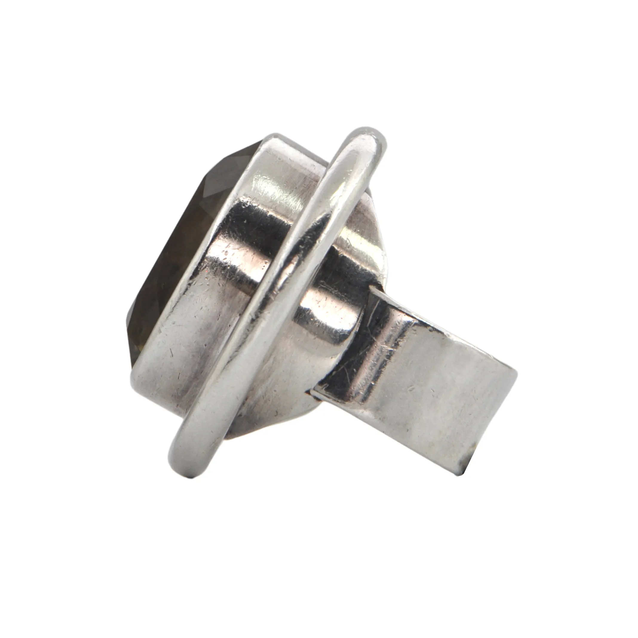 Estate Signed Walter Schluep Quartz Sterling Silver Ring