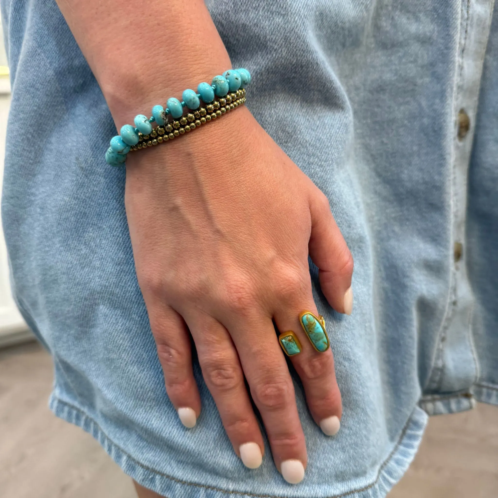 Eternal Turquoise Beaded Knotted Bracelet