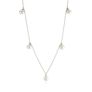 Five-Station Pearl Drop Necklace