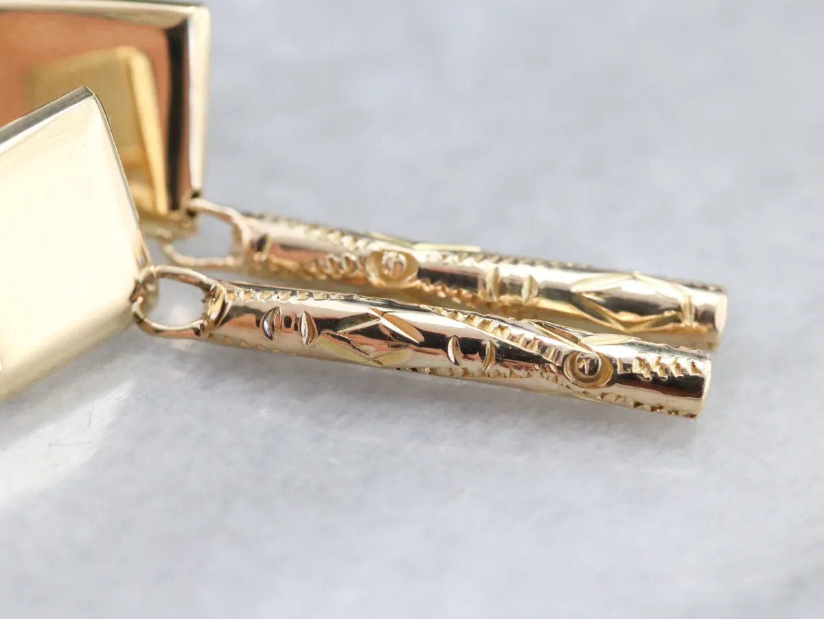 Geometric Gold Drop Earrings