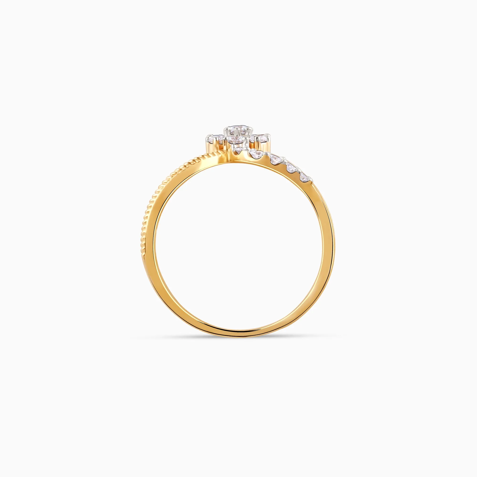 Gold Daisy Delight Diamond Ring