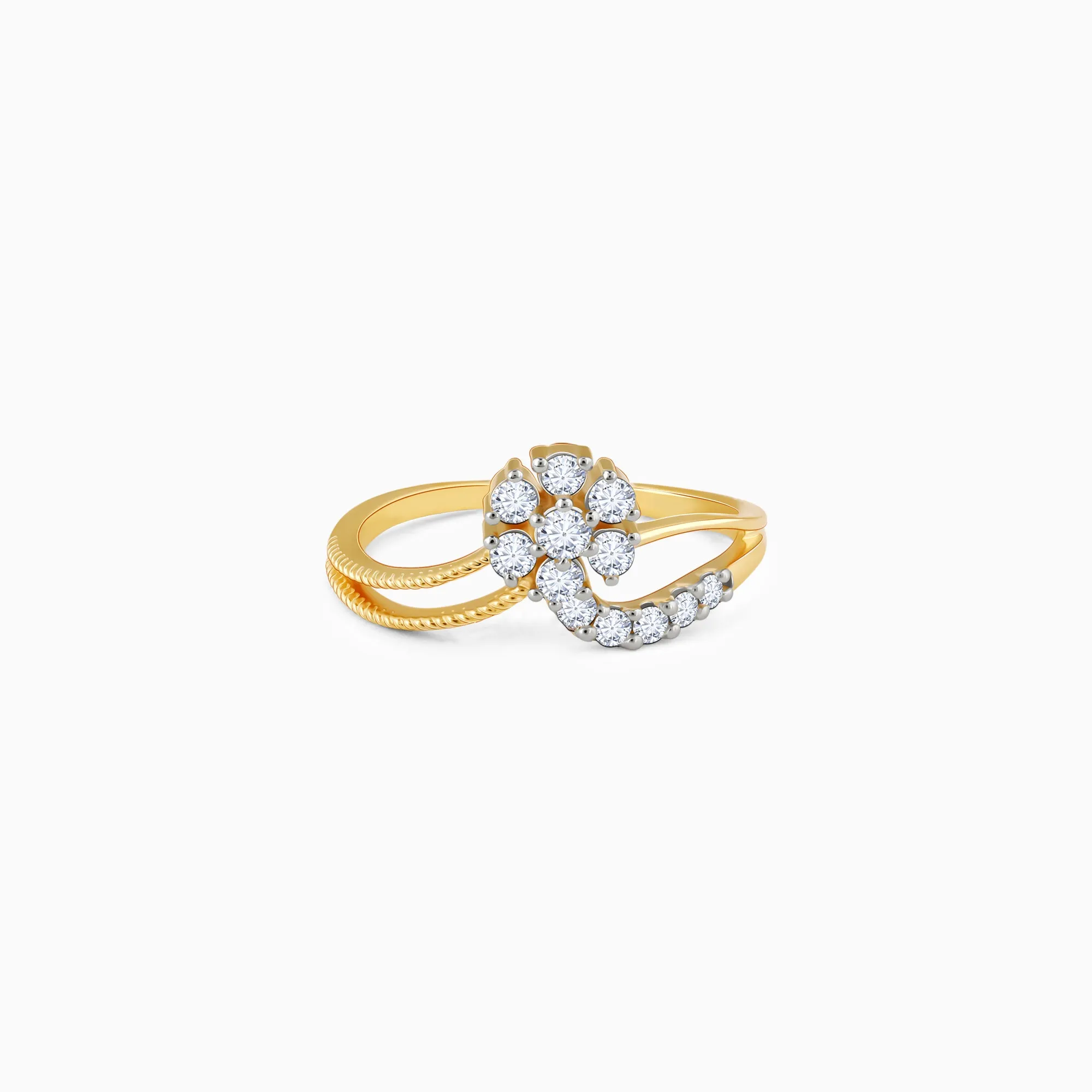 Gold Daisy Delight Diamond Ring