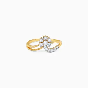 Gold Daisy Delight Diamond Ring