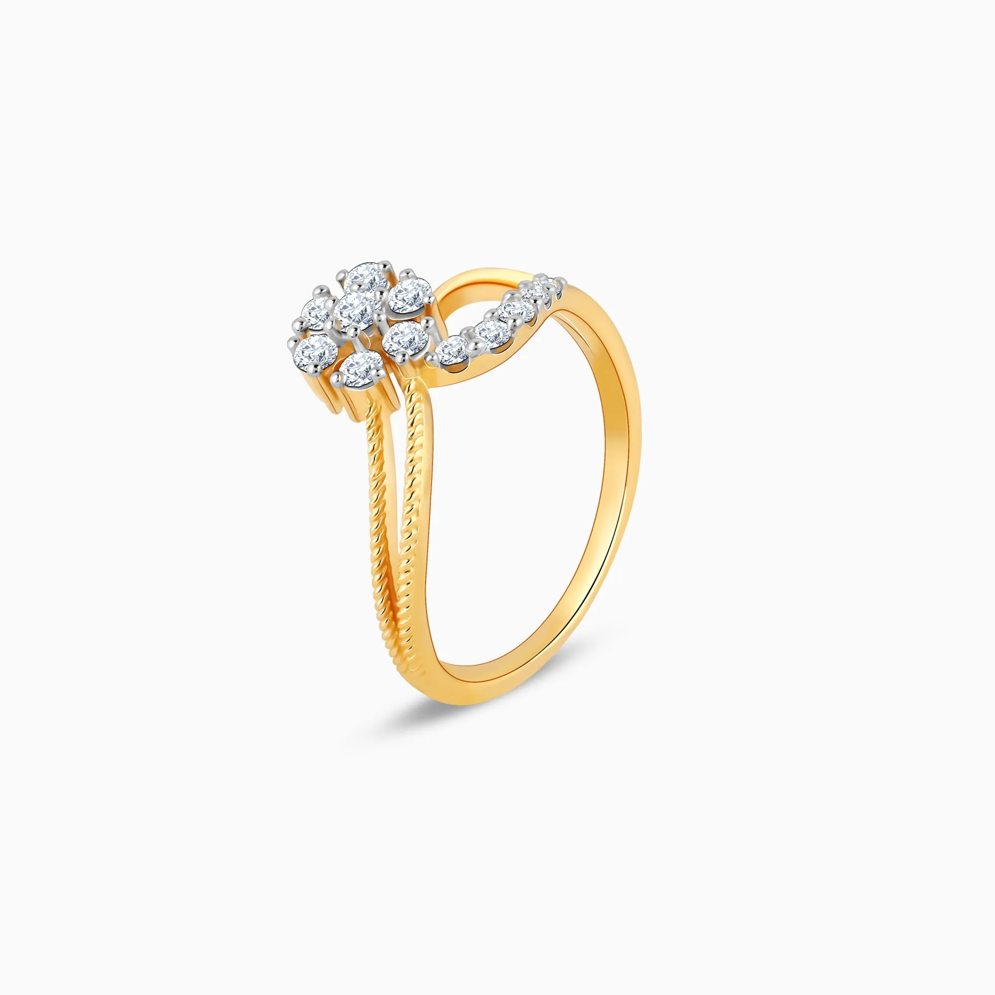 Gold Daisy Delight Diamond Ring