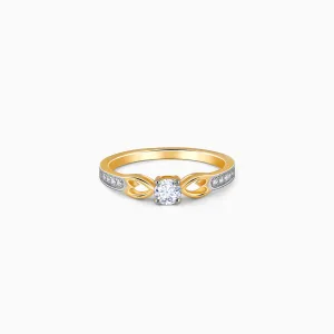 Gold Leafora Diamond Ring