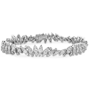 Hearts On Fire White Kites Feathers Line Diamond Bracelet