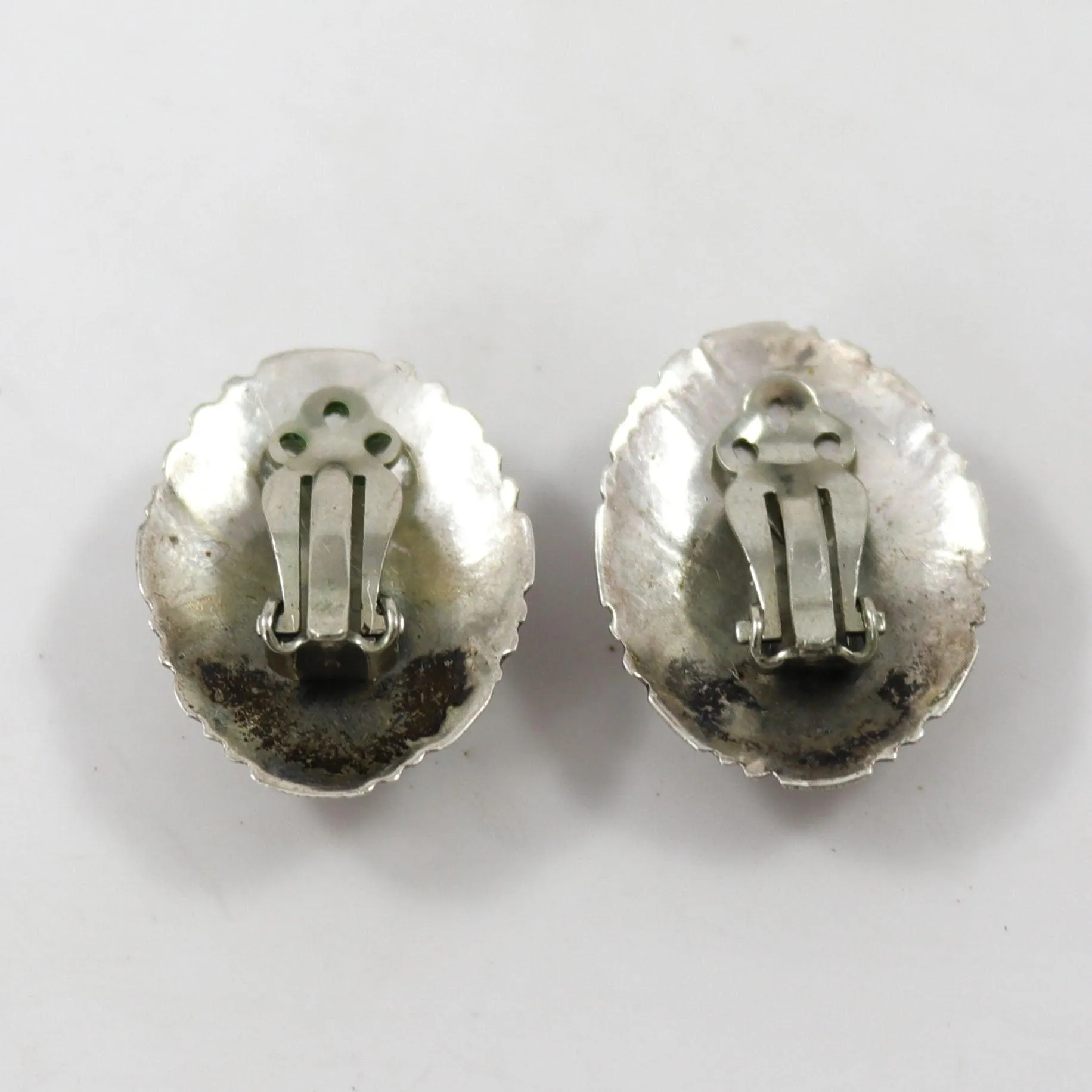 Inlay Clip Earrings