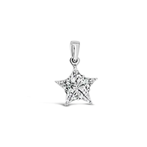 Invisible Set Diamond Star Pendant