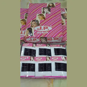 JP Hair Pins Medium Don Extra Thick & Heavy Shining Black 6 Cm Hair Pin/ Bobby Pin