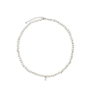 Karen Walker Mini Girl With Pearls Necklace - Sterling Silver