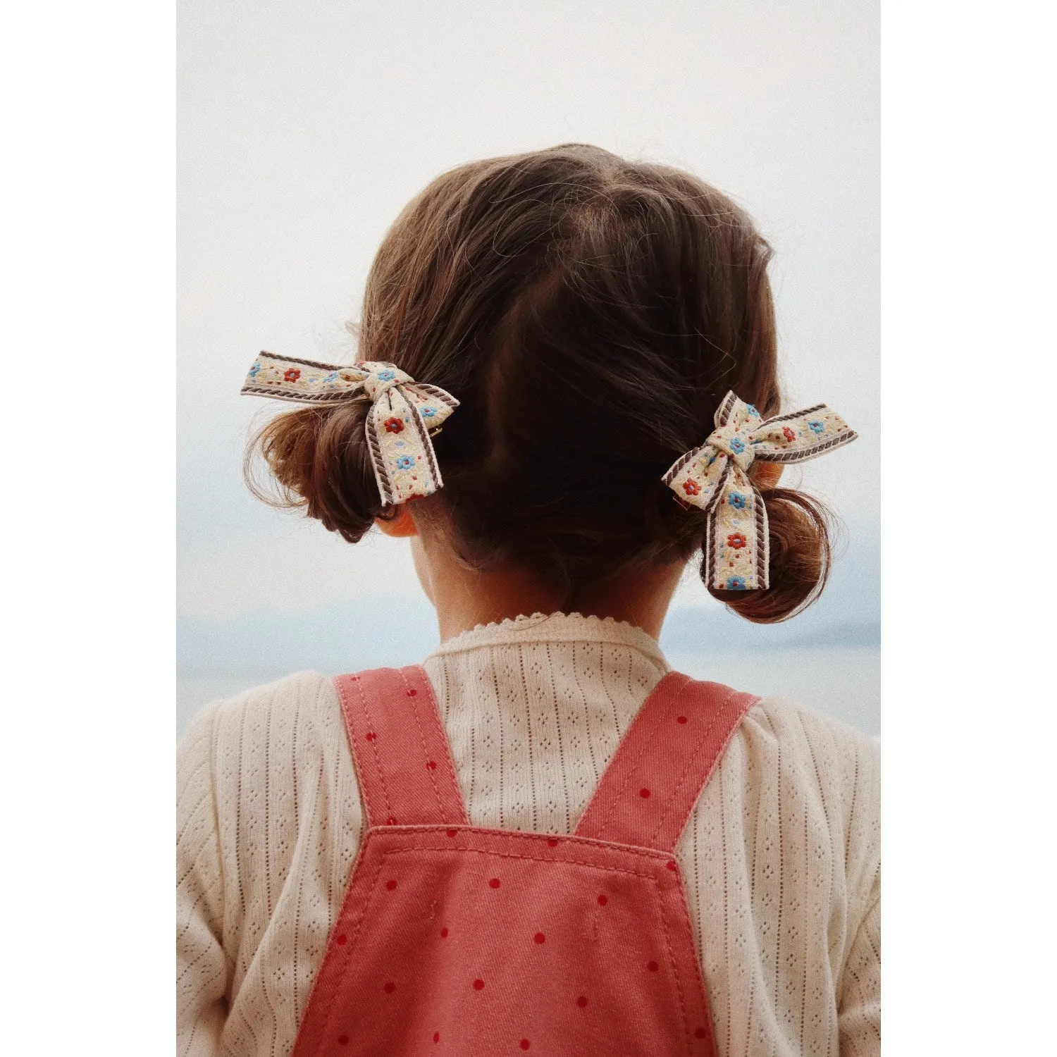 Konges Sl?jd Beige/Black 4 Pack Bow Hair Clips