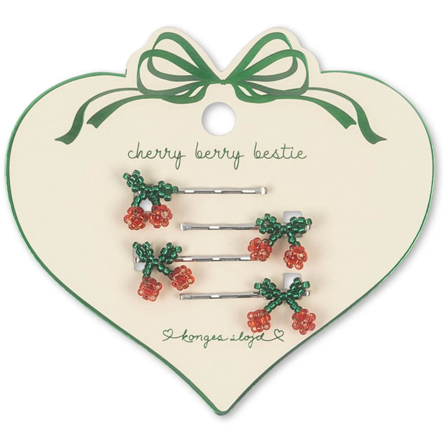 Konges Sl?jd Cherry 4 Pack Mini Cherry Hair Pin