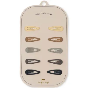 Konges Sljd Hair Clips Mini Drops 10-pack Blue Shades