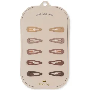 Konges Sljd Hair Clips Mini Drops 10-pack Rosie Shade