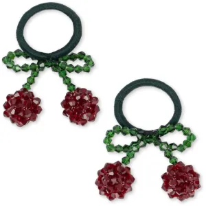 Konges Sl?jd Red/Glitter 2 Pack Cherry Hair Elastic