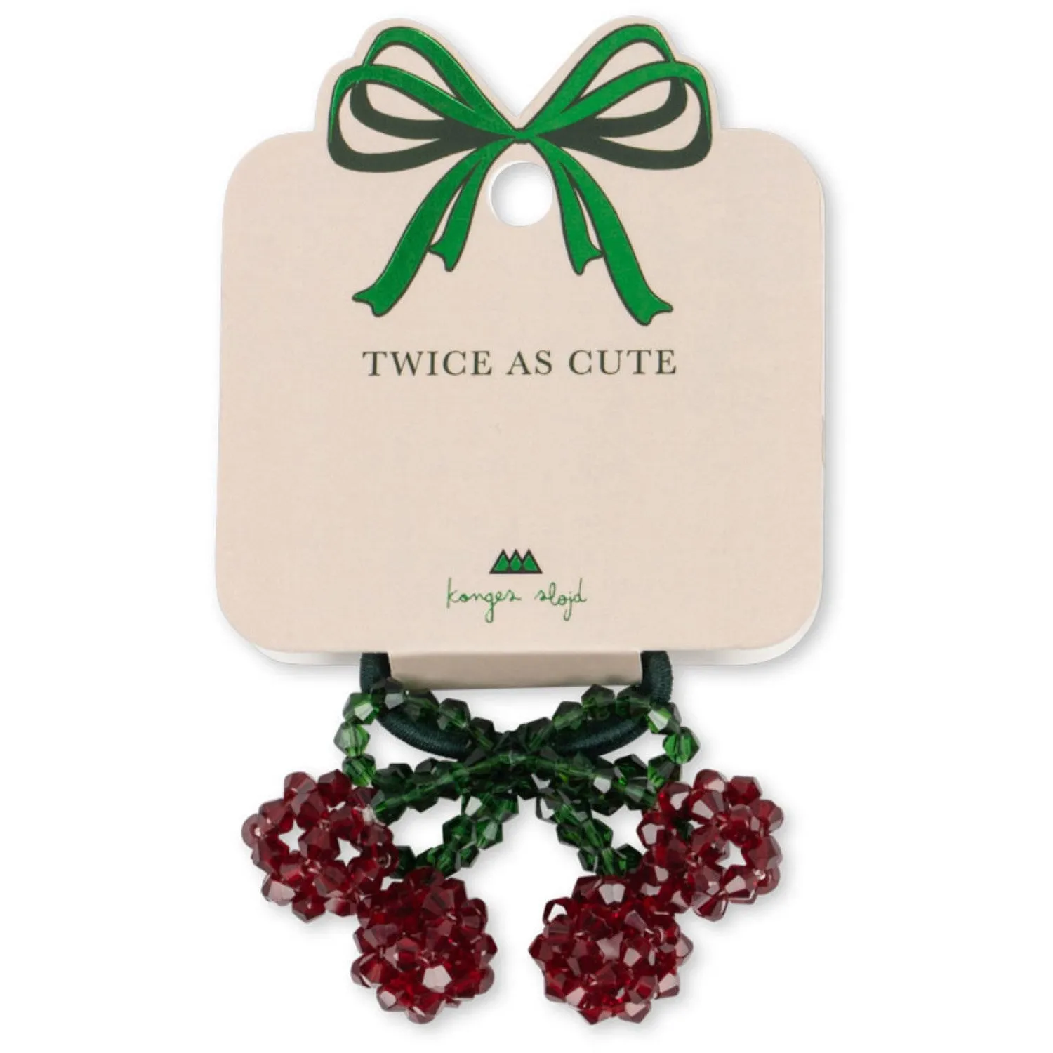 Konges Sl?jd Red/Glitter 2 Pack Cherry Hair Elastic