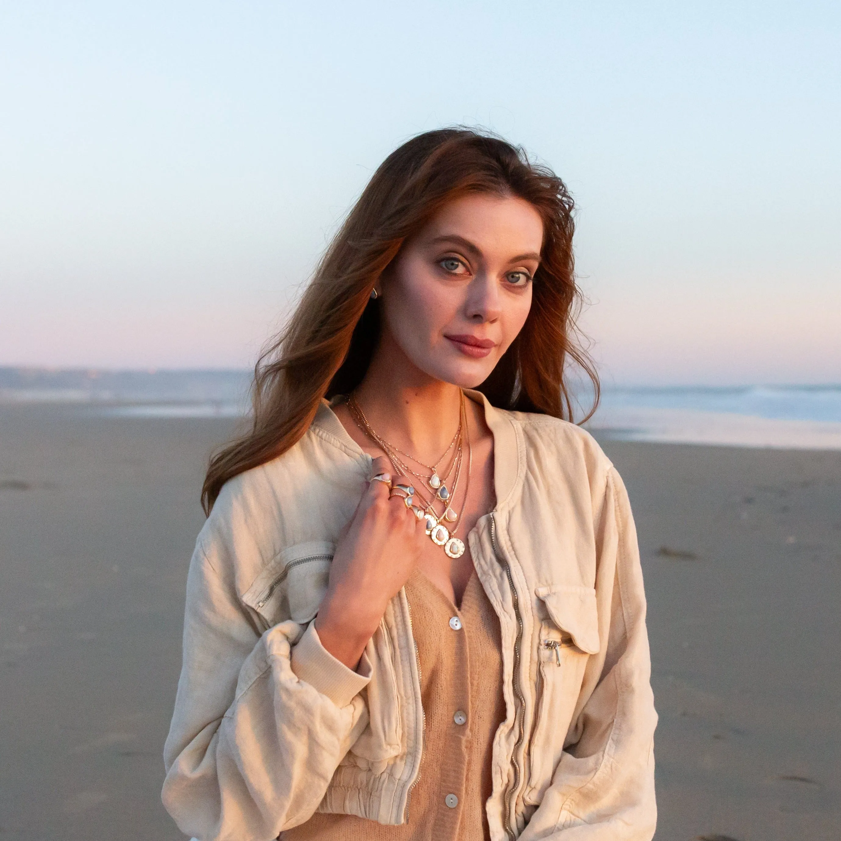 Luster Pendant Necklace - Opal