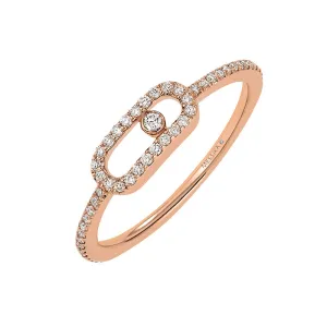 Messika Move Uno Pave 18ct Rose Gold 0.15ct Diamond Ring