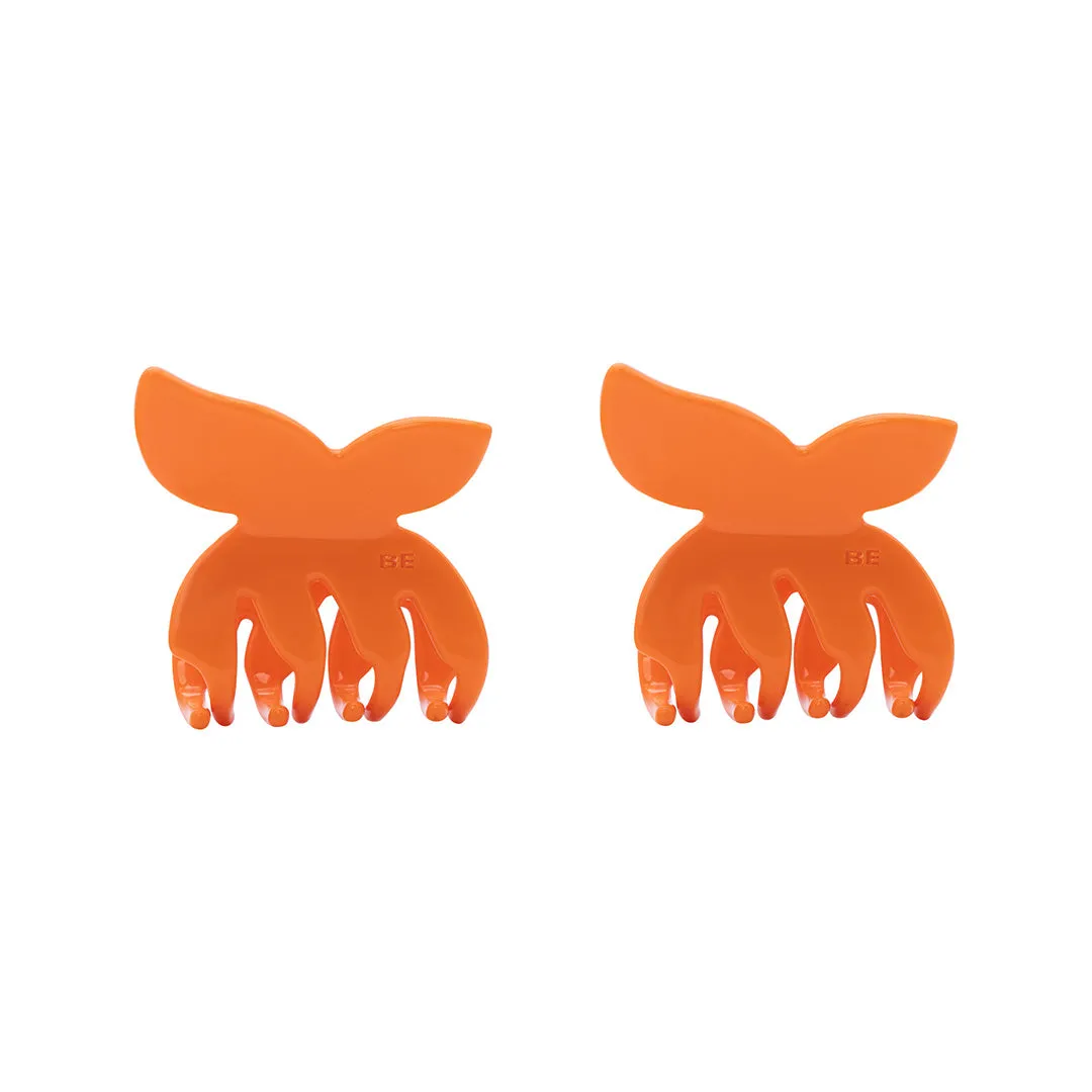 MINI BUTTERFLY CLIPS ORANGE
