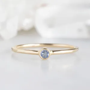Moonstone Birthstone Stacking Ring | Yellow, Rose or White Gold