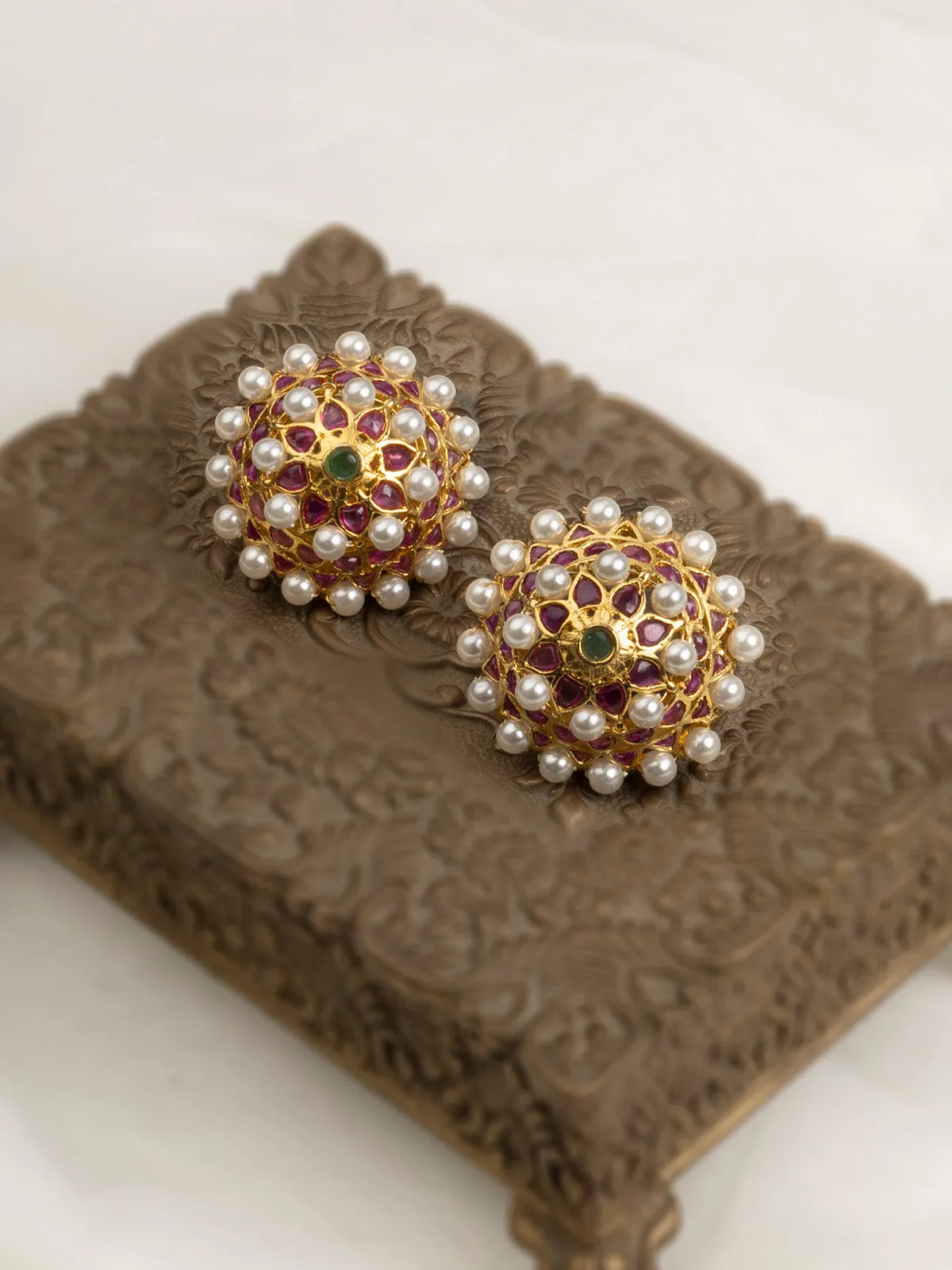 Multicolor Gold Plated Mishr Earrings - MR-E168M