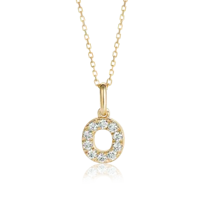 O Letter Pendant Yellow Gold
