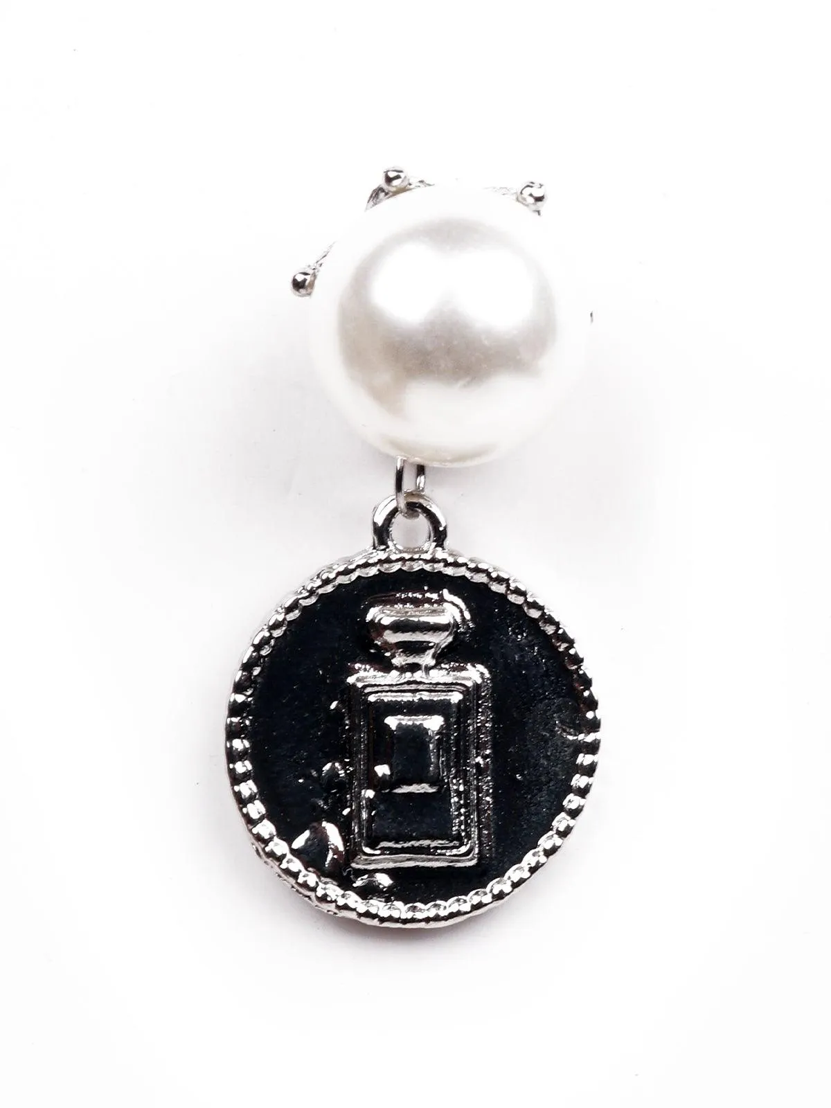 Odette Women Black And White Metal Brooch