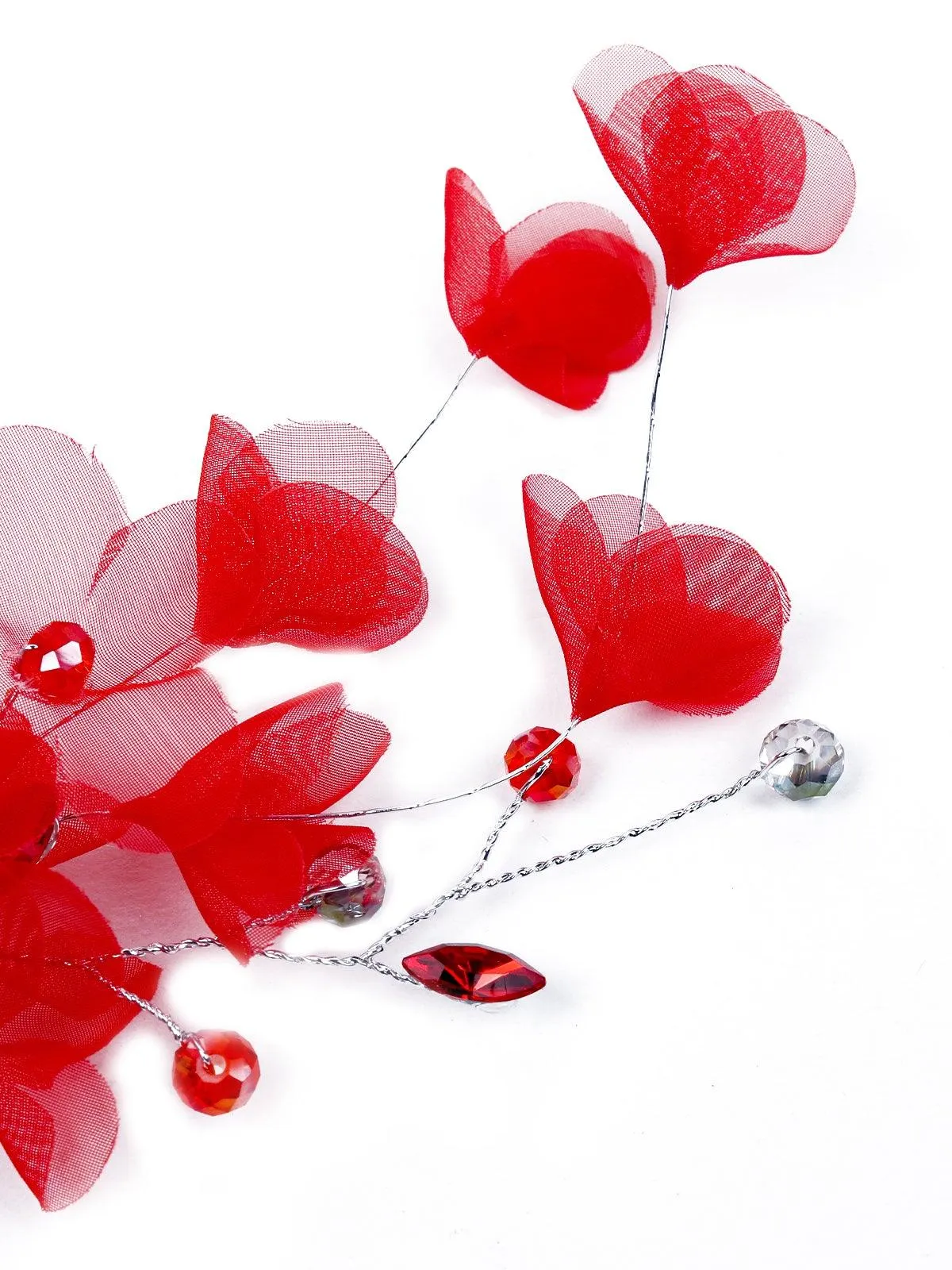 Odette Women Red High-Index Polyethylene Brooch
