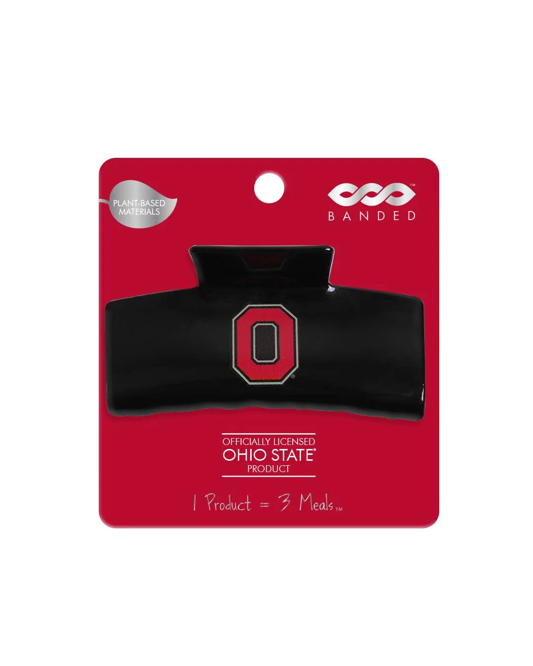 Ohio State? Eco Black Scarlet Block O - Logo Claw Clip