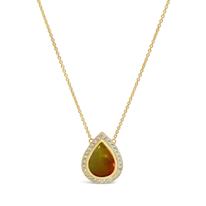 Opal & Diamond Pendant