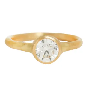 Organic Band White Diamond Solitaire