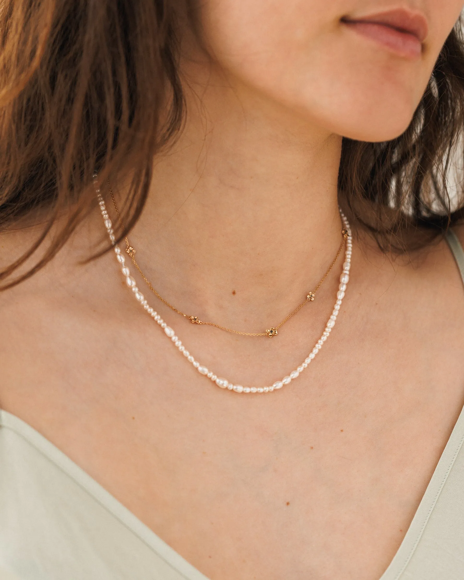 Organic Pearl Strand Necklace