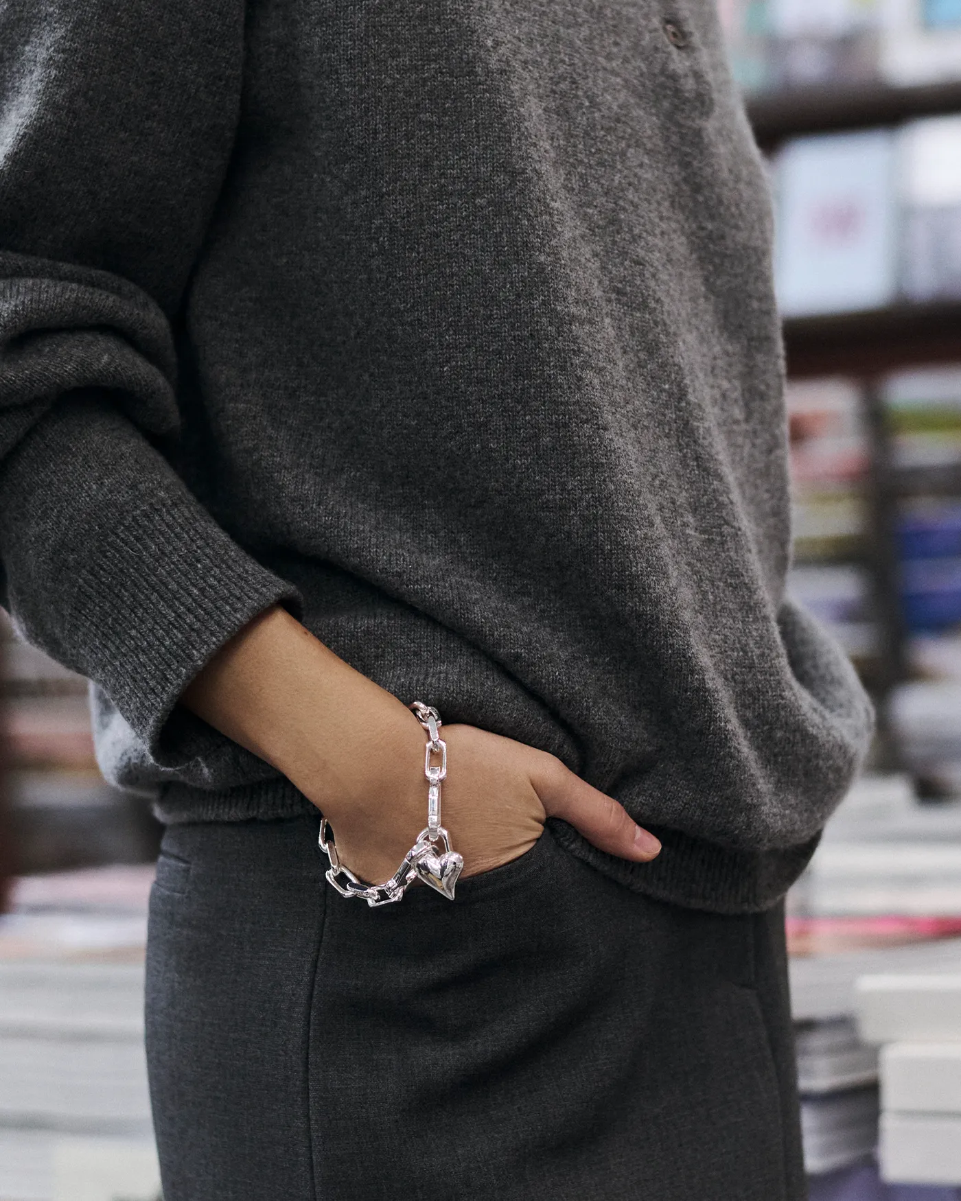 Padlock Heart Chain Bracelet
