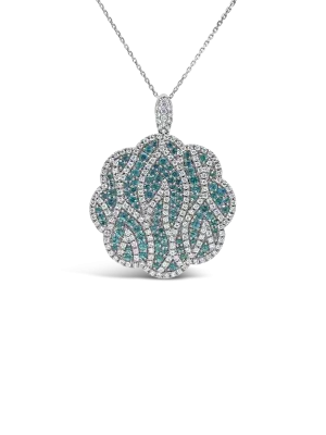 Paraiba & Diamond Pendant