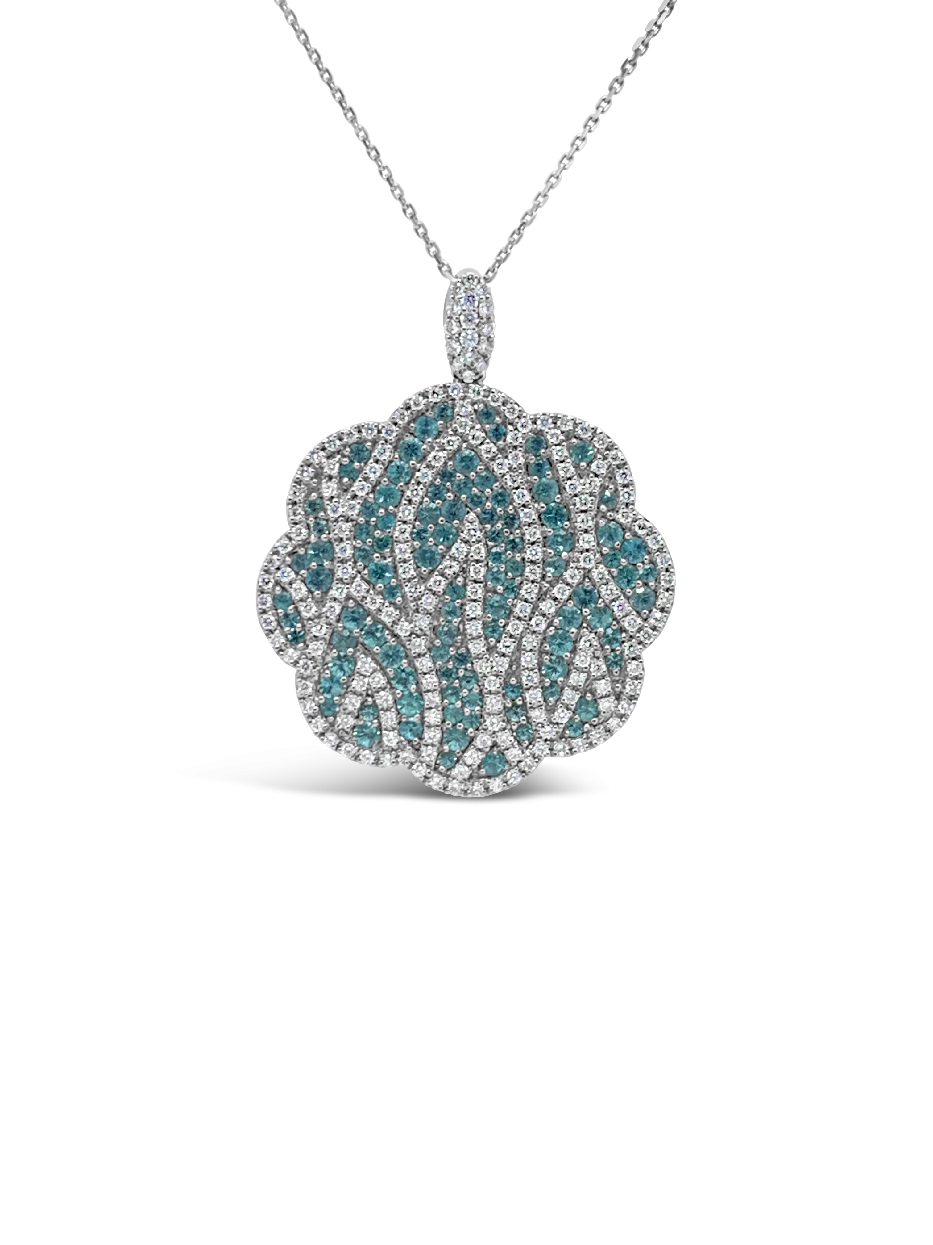 Paraiba & Diamond Pendant