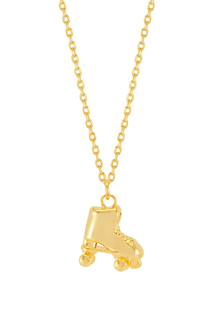 Pave Roller Skate Necklace