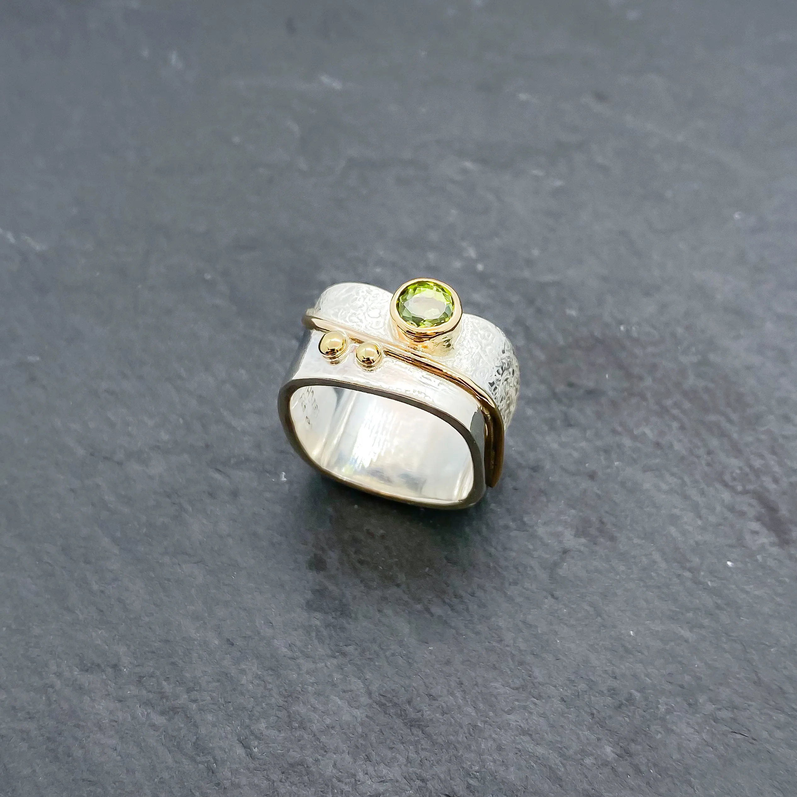 Peridot Blossom Ring