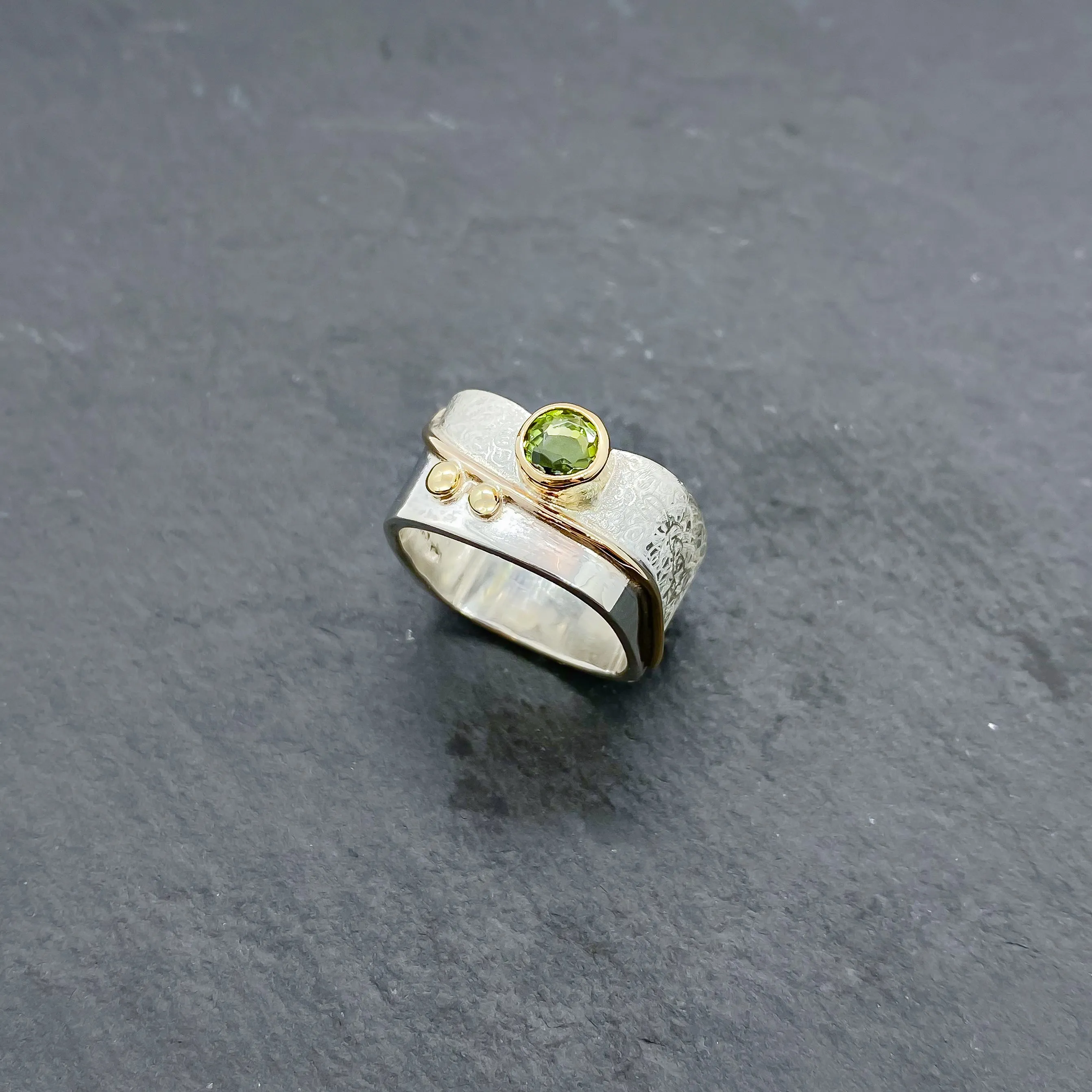 Peridot Blossom Ring