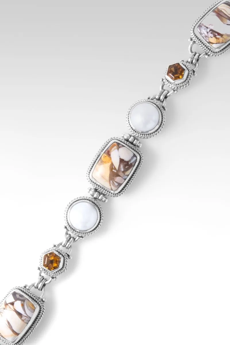 Remember Hope Bracelet II? in Brecciated Mookaite, Freshwater Pearl & Citrine