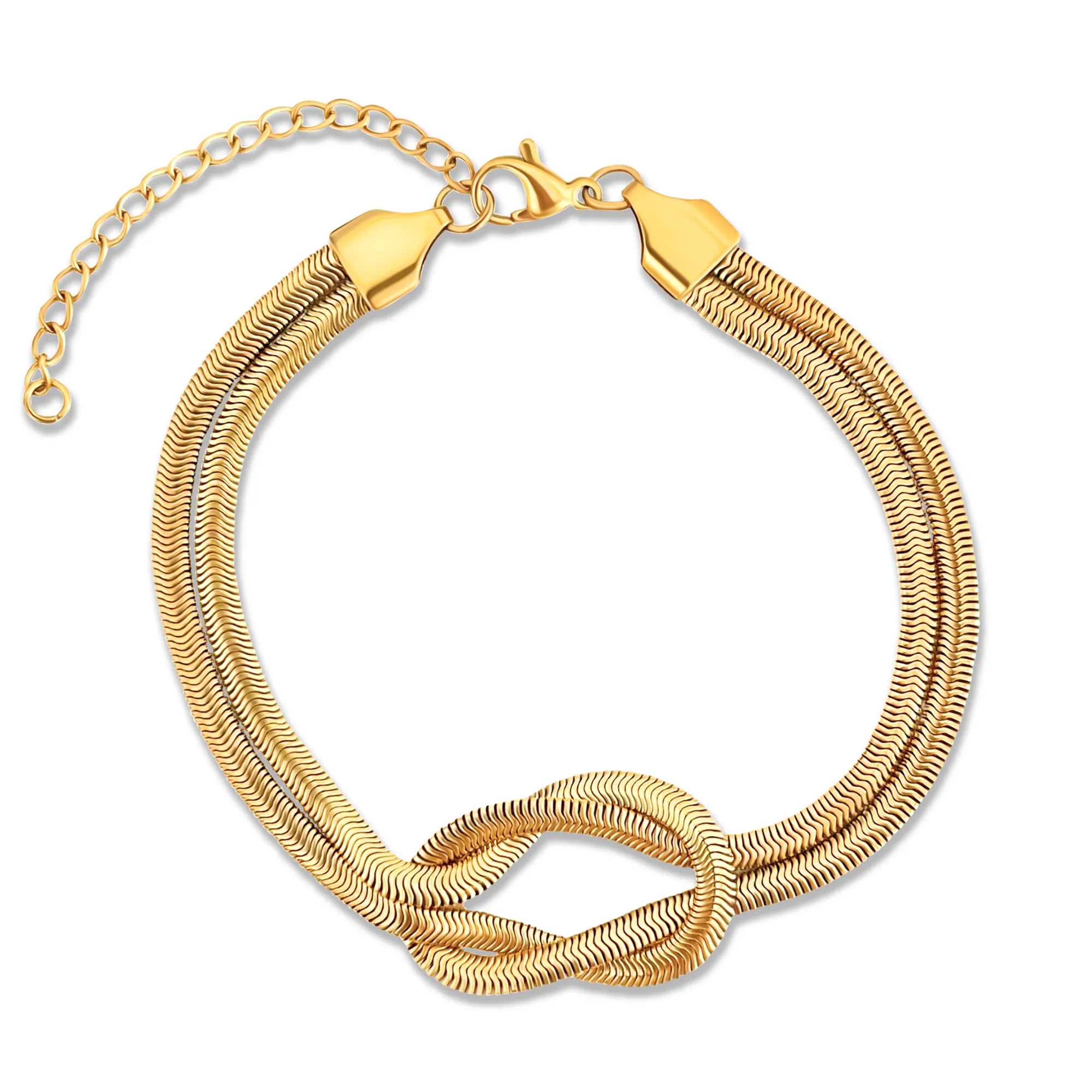 Rhodes Knotted Snake Chain Bracelet