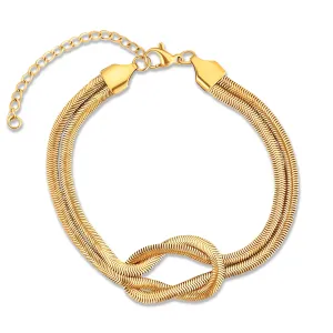 Rhodes Knotted Snake Chain Bracelet