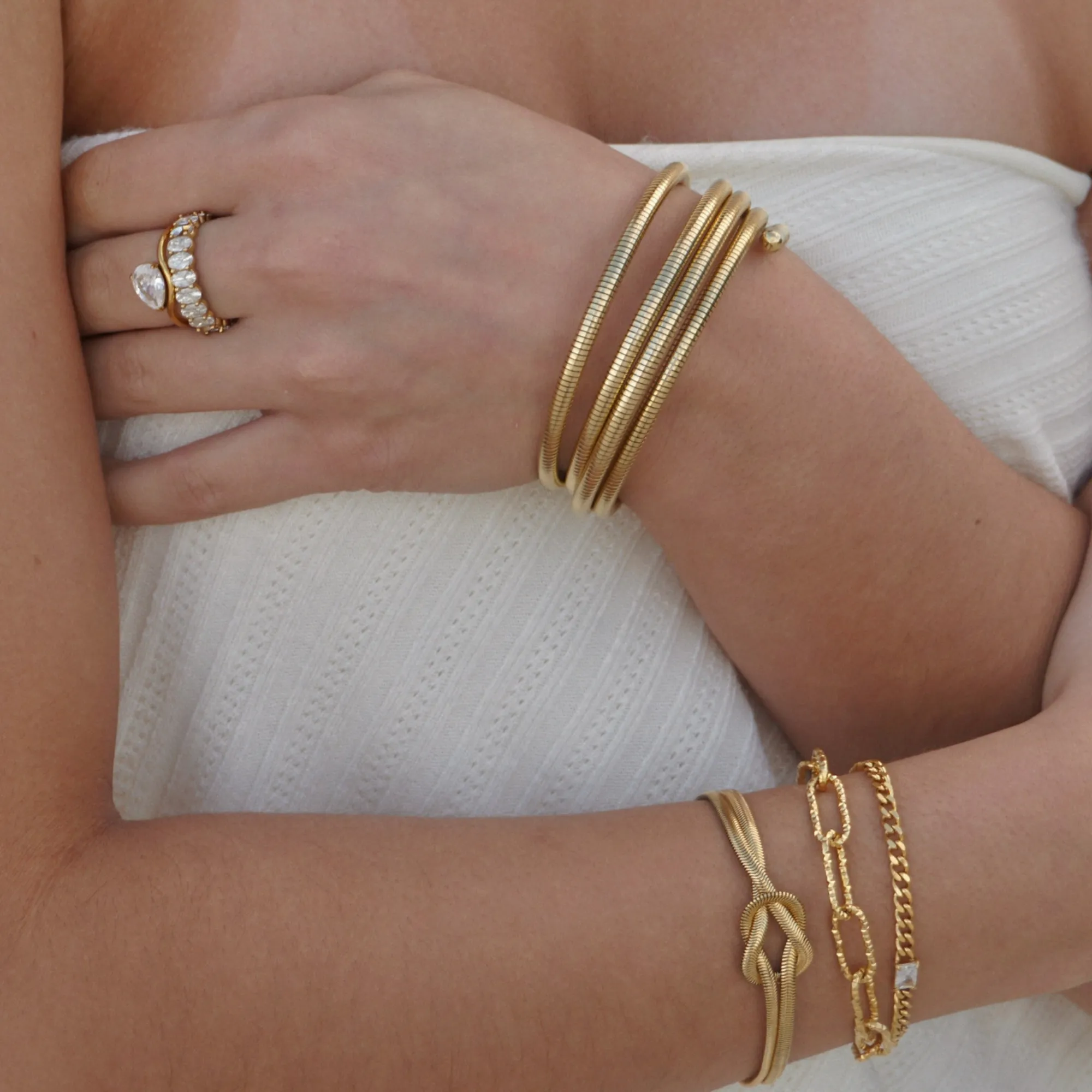 Rhodes Knotted Snake Chain Bracelet