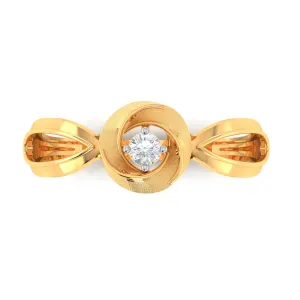 Ribbon Shape Diamond Ring
