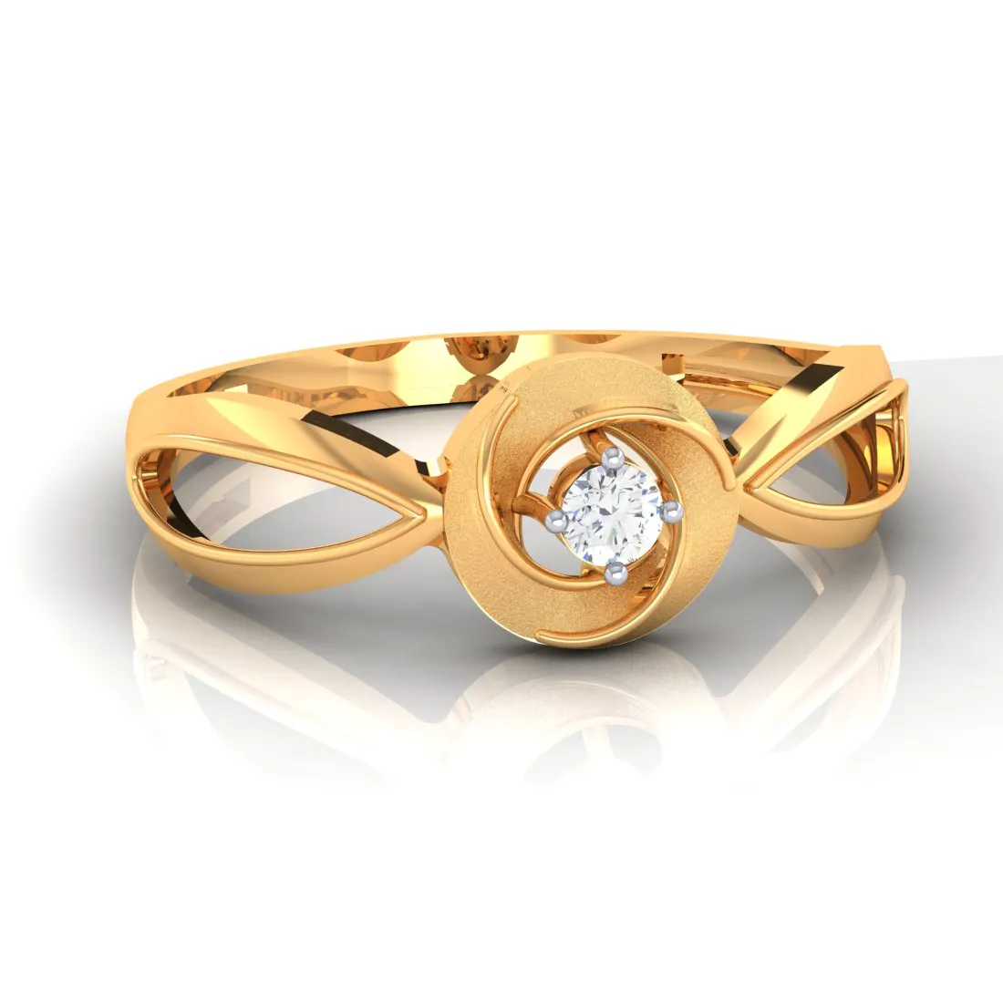 Ribbon Shape Diamond Ring