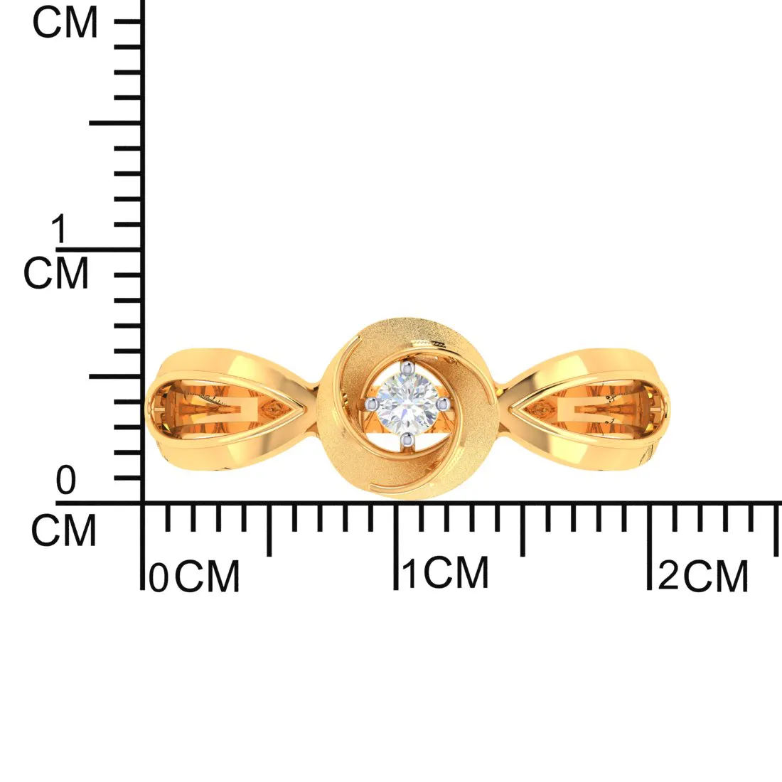 Ribbon Shape Diamond Ring