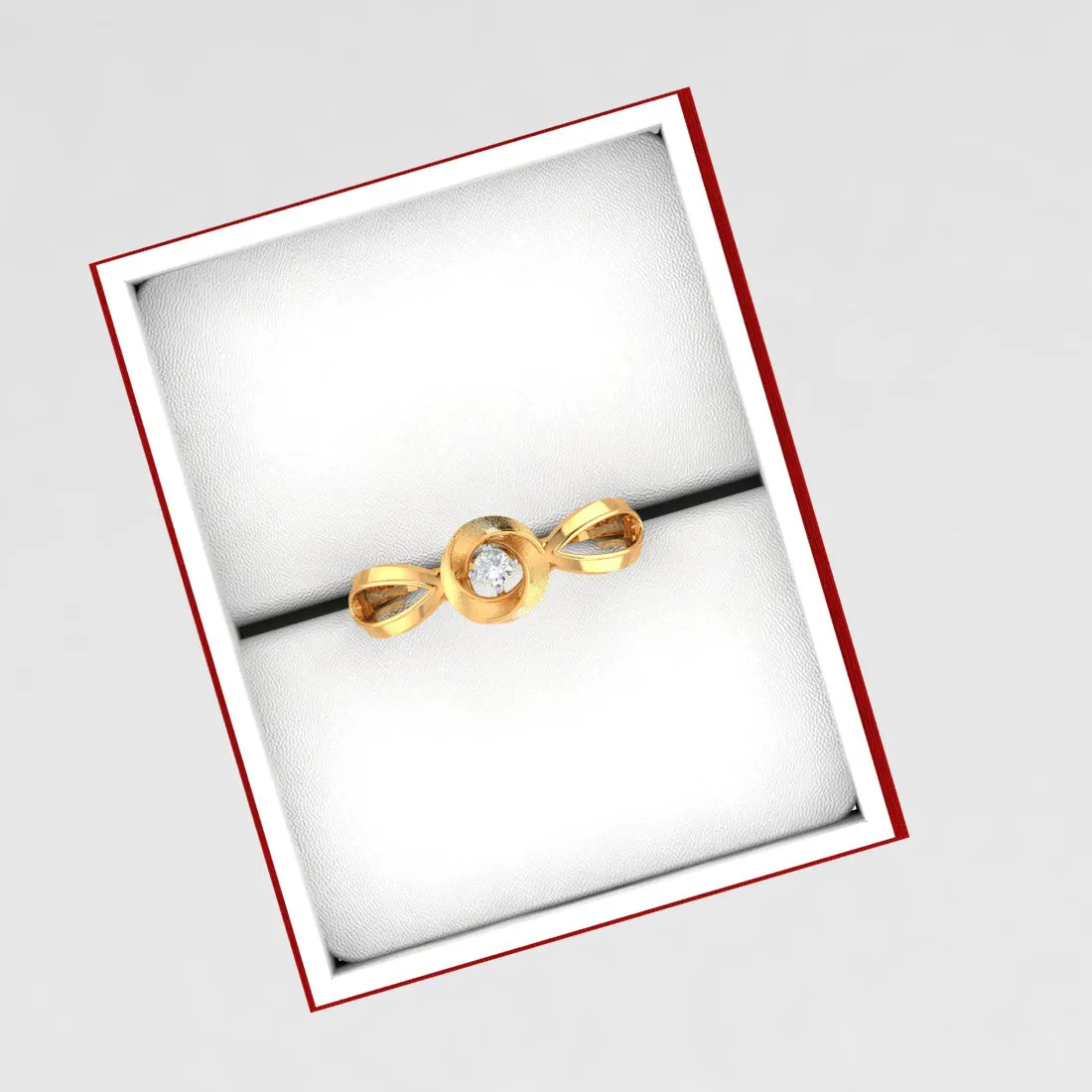 Ribbon Shape Diamond Ring